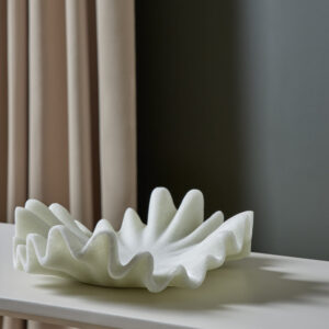 Textured Decorative White Centerpiece